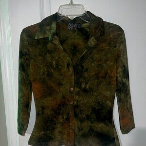 Ladies Long Sleeve Button Up Dress Shirt